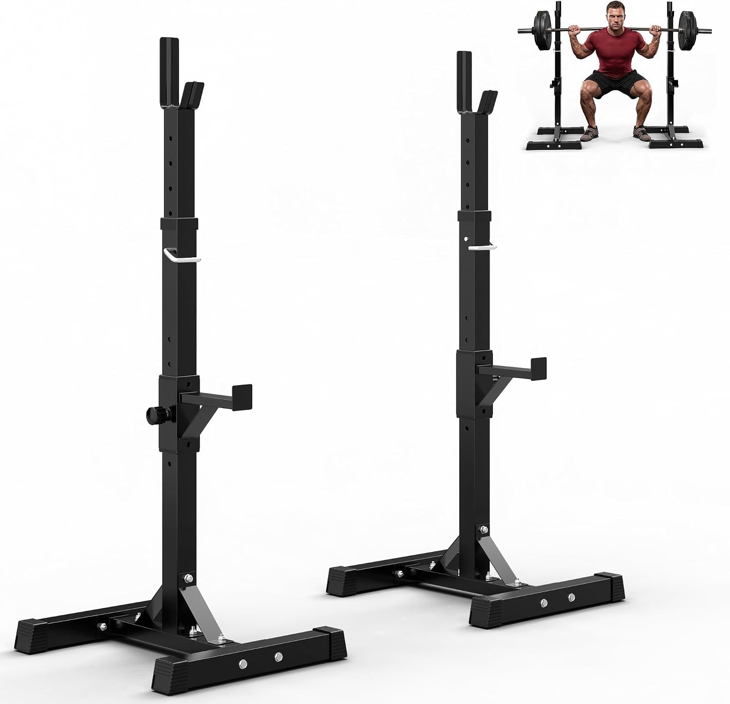 Home Gym Portable - حوامل رف السكوات القابلة للتعديل للاستخدام